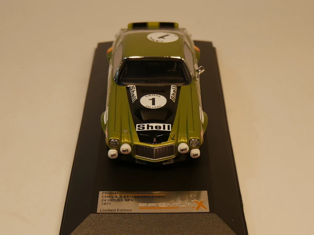 Премиум X 1:43 PR0041 Chevrolet Camaro Z28RS 24 часа в сутки спа 1971 полимерная модель автомобиля| |