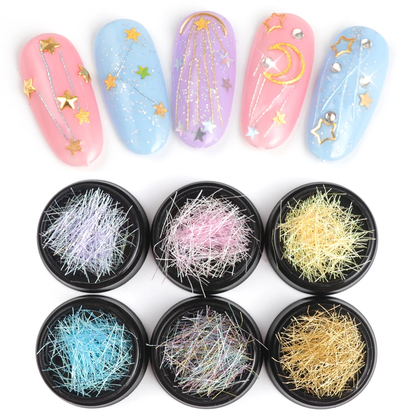 

BORN QUEEN1 Box Colorful Line Rolls Copper Extra Tiny Wire Line DIY Nail Art Tips Nail Art Decorations Sticker