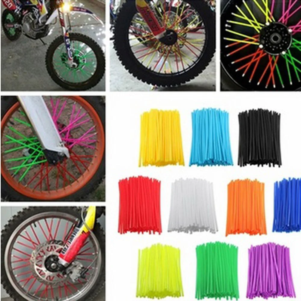 36Pcs Motorcycle Dirt Bike Wheel Rim Spoke Skins Covers Wrap Tubes
