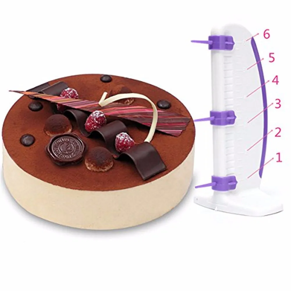 1PC Plastic Cake Ruler Cake Marker Leveler Decorator Garland Border Baking Tools For Cakes