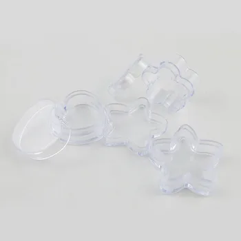 

Promotion!! 500pcs 5G Transparent Plastic Cream Container 5ml 5cc Plastic Jar Cosmetic Container Packaging empty box case