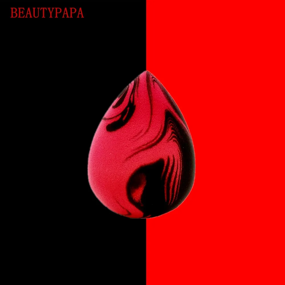 

Swirl Cosmetic Puff , Beautypapa Black and Red Makeup Sponge Blender Soft Mixed Color For Concealer Foundation Powder Smooth
