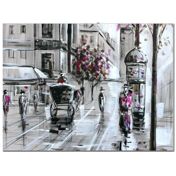 

3D Diamond Embroidery street Diy Diamond Painting Cross Stitch Wall Stickers Full Square Mosaic Pictures Home Decor