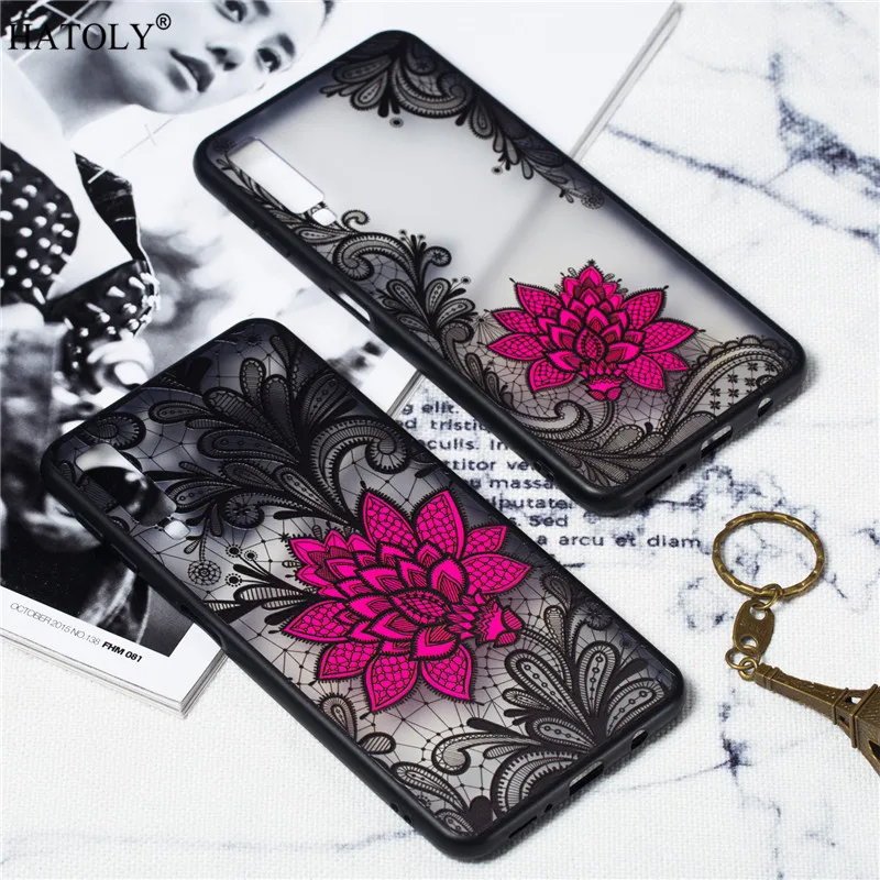 For Cover Xiaomi Mi 9 Case Embossed Lace Rose Soft TPU + PC Phone Bumper Coque 6.39&quot |
