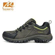 Merrto 2016 Outdoor Men Women Waterproof Hiking Shoes Genuine Leather Breathable Walking Mountaineering Trekking Shoese Men