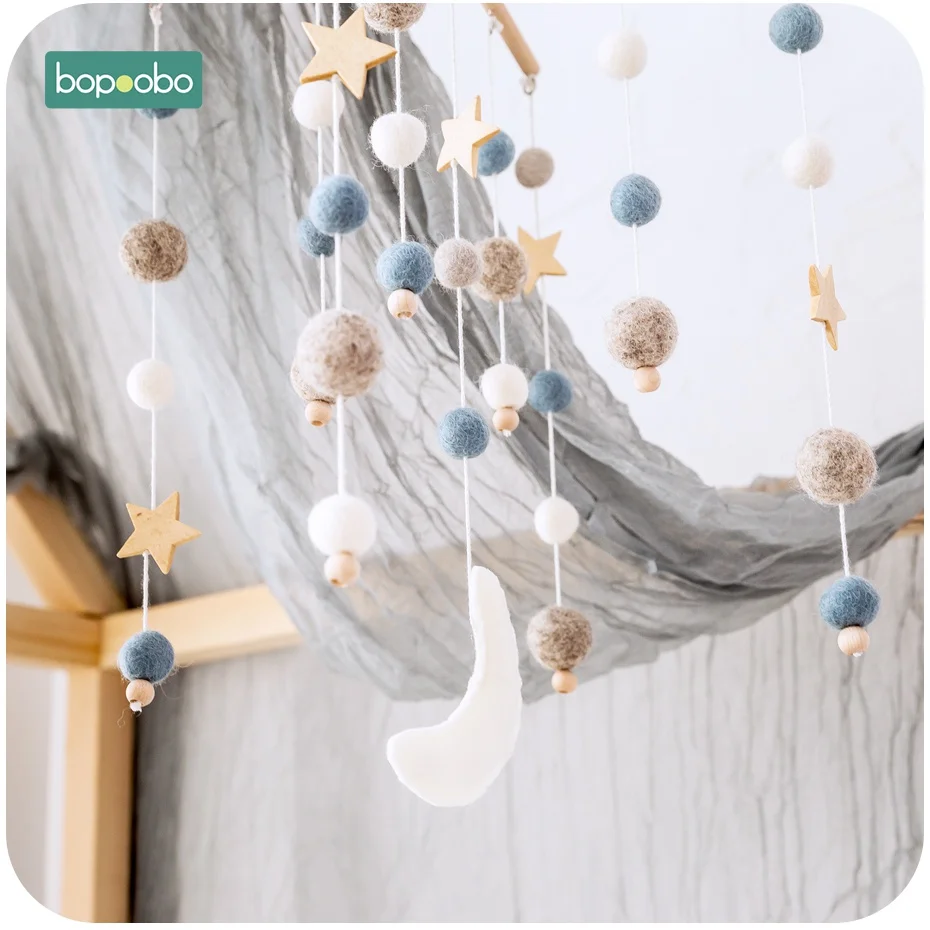 Contas de Madeira do Bebê Sinos de Vento Brinquedos do Bebê para Crianças Chocalhos Móvel Sino Sala Hanging Decor Tenda Decoração Fotografia Adereços Presentes Bed 11 High Quality Brinquedos e hobbies