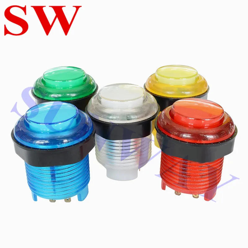 

10pcs Good Qunlity 5V Illuminated Screw-in Type Push Button Screw-in Type with Built-in LED Lamp Microswitch 5 colors Available