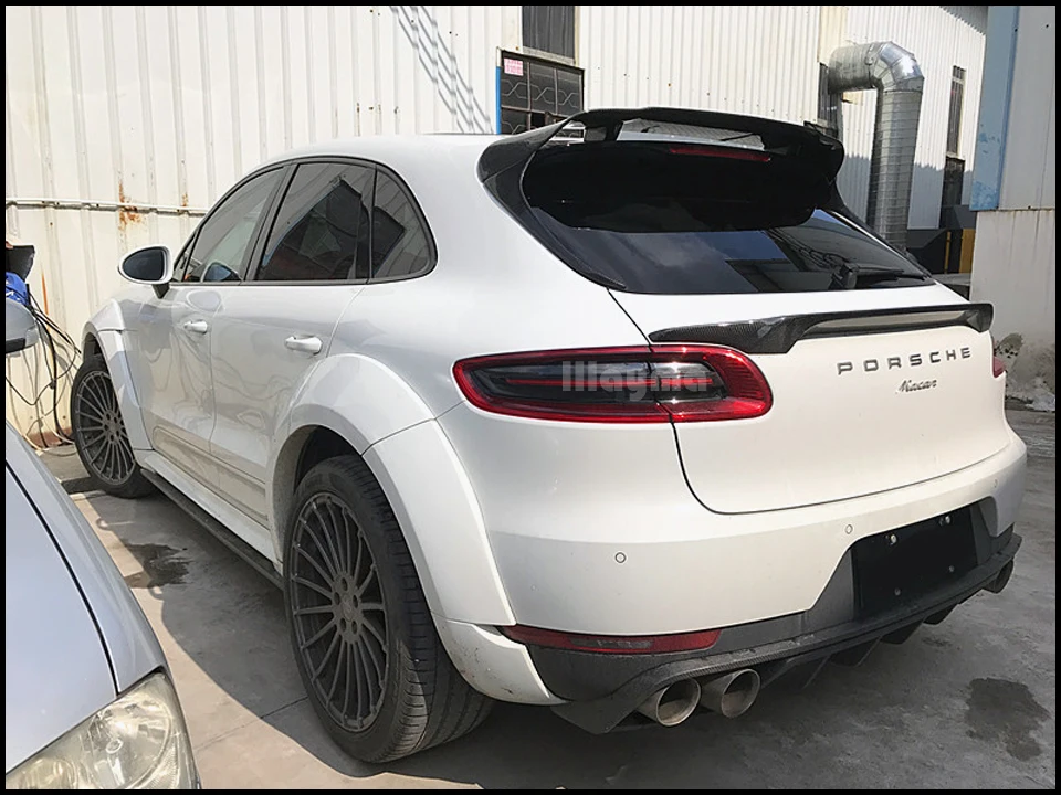 Средний спойлер из углеродного волокна для Porsche Macan turbo GTS 2,0 t 3,0 t 3,6 t- год Macan FRP задний спойлер на багажник Mid крыло спойлер