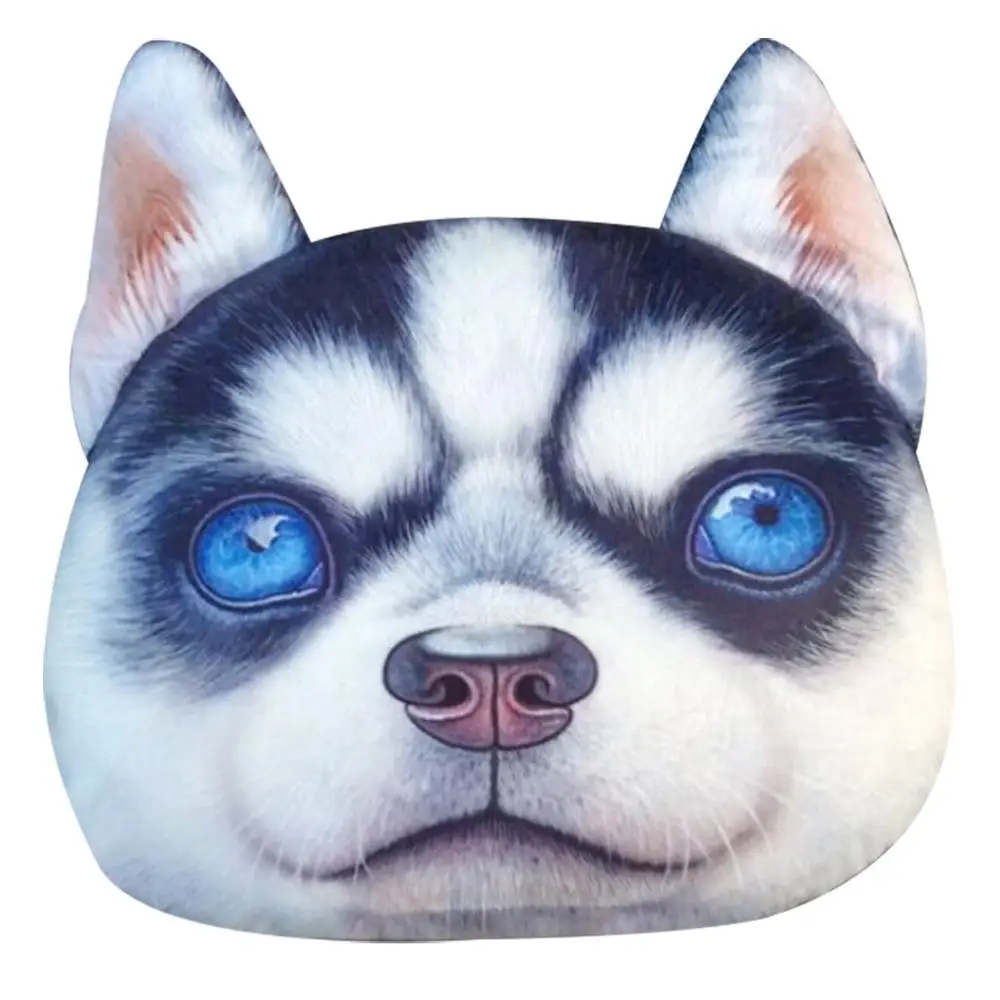 

Funny 3D Simulation Dog Print Throw Pillow Creative Cushion Cute Plush Doll Gift Home Decor Animal Pillow Husky Bulldog Poodle