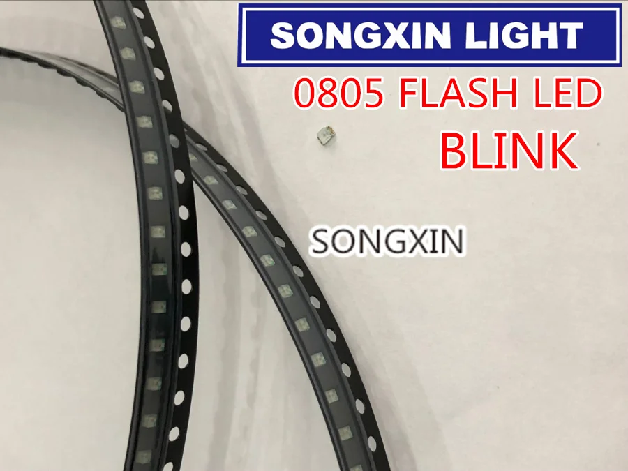 60 шт. светодиодный Диод 0805 SMD мигающий модуль смешанные 10 каждого красного