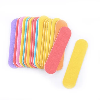 

200Pcs Professional Colorful Nail File Cuticle Mini Sand Paper Washable Double-Side Emery Board Lime A Ongle Buffering Nail Care