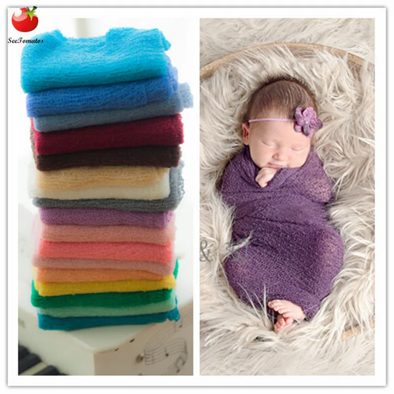 

Newborn Photography Wraps Infant Cotton Linen Swaddle Wrap Baby Boys Girls Photography Prop 40 x 150cm Newborn Wraps Baby Rayon