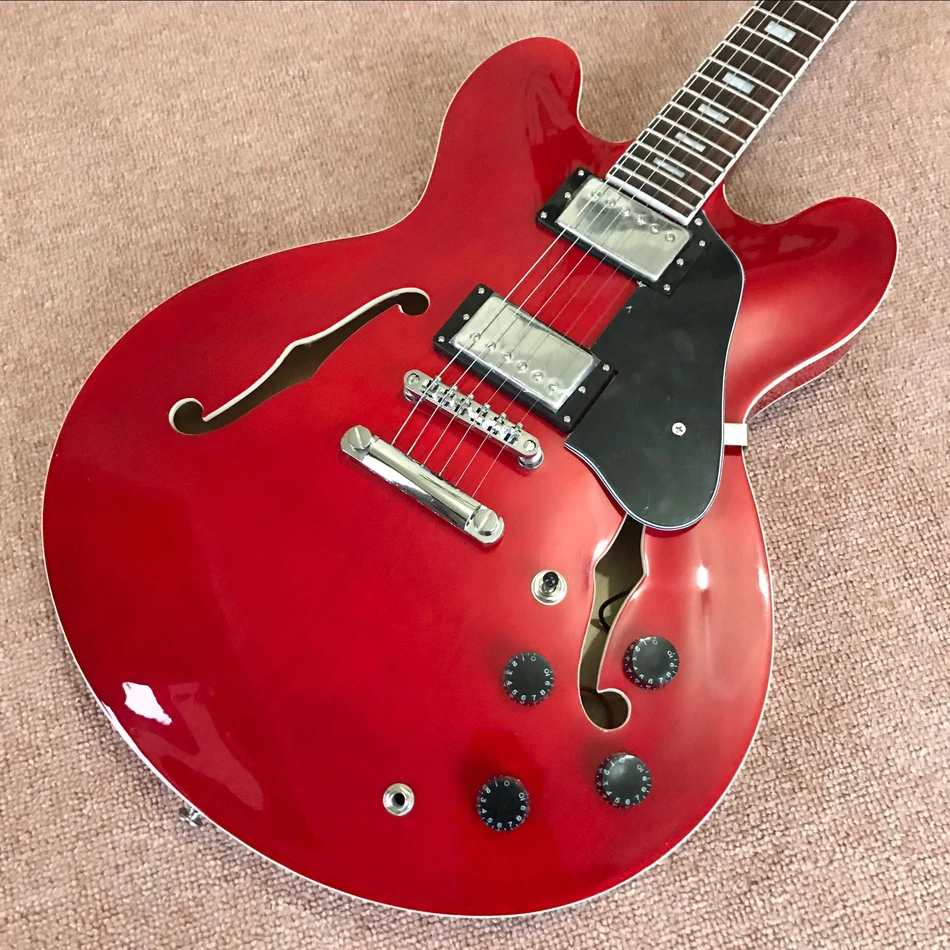 

Free delivery of red electric guitar, customizable Gihaiy