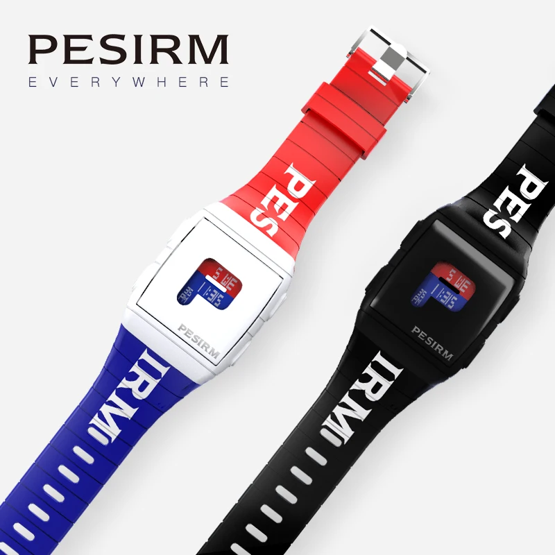

PESIRM 40*38*20 New Smart LED Multifuction Colorful Waterproof Outdoor Sports Digital Watch Unisex Bracelet For Boys Girls