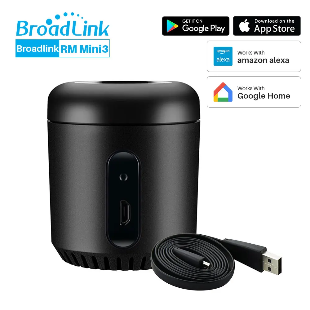 Broadlink RM Mini 3 Универсальный WiFi 4G ИК пульт дистанционного управления через приложение управление Умный дом работает с Alexa Echo Google Home Mini - Комплект: RM Mini3