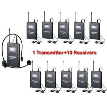

WTG-500 UHF Wireless audio system for Tourist guide/Simultaneous interpretation/Teaching 1 Transmitter+10 Receivers