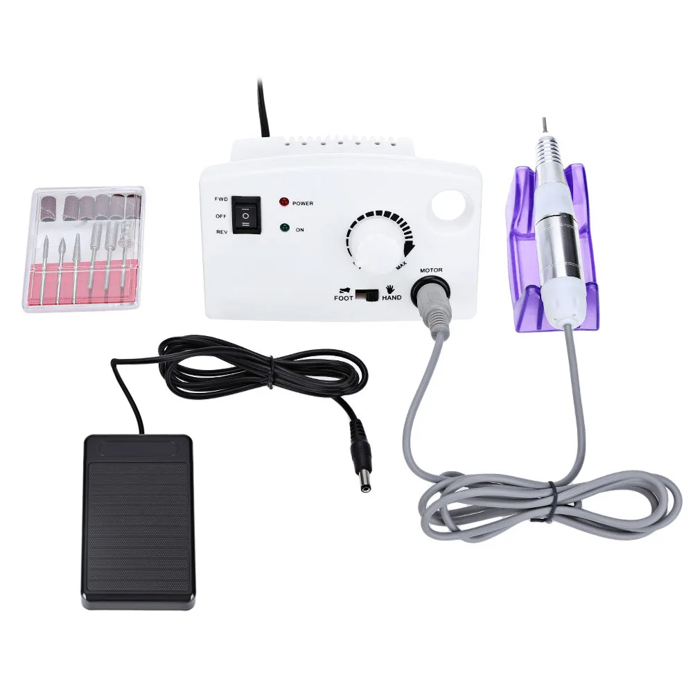 Professional 30000rpm Electric Nail Machine Manicure Drill Nail Grinding Manicure File Bits Electric Polishing Mill Machine Kits 2