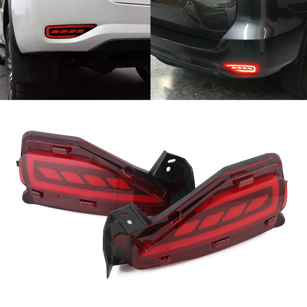 

NOVSIGHT Auto Car LED Rear Bumper Warning Light Driving Break Lamp for Toyota Fortuner 2015-2016 Tail Light Free Shipping D20