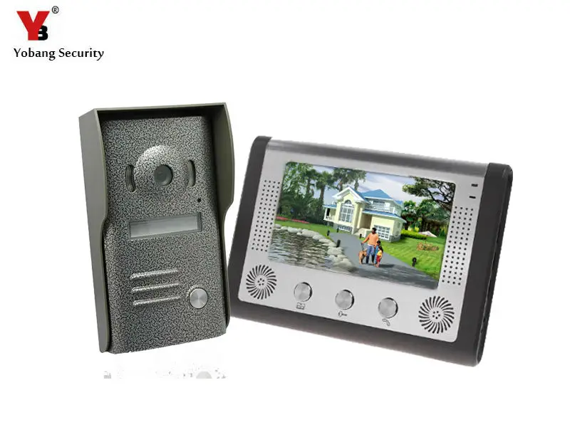 

Yobang Security 7" Video Intercom Door Phone System Night Version Video Record Door Phone intercom System with IR camera