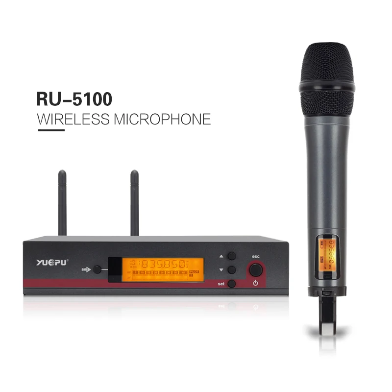 

Top Quality! Professional True Diversity Single Handheld Wireless Mic Microfone UHF Wireless Microphone System Perfect for Stage