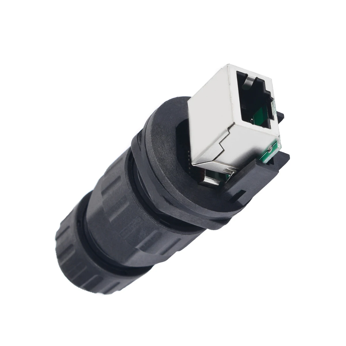 1pc RJ45 Interface IP68 Network Waterproof Connector Durable Pluggable Transposon Connectors 10mm Hole 8 Core For Outdoor AP Box