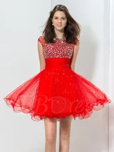 Charming Kristall Short Red Cocktailkleider keyhole zurück homecoming kleid Mini Formale Partei-kleider robe cocktail 2015