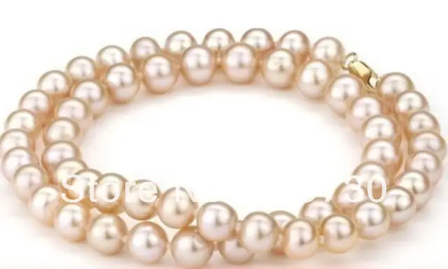 

Jewelry 002524 8-9MM SOUTH SEA GOLD PINK PEARL NECKLACE 14KGP