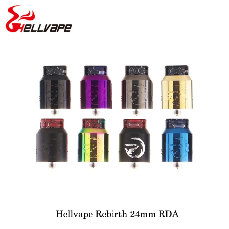Электронная сигарета Hellvape Rebirth 24 мм RDA 810 Cobra капельный наконечник с одной катушкой