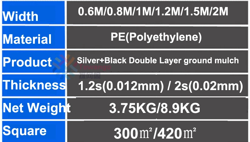 50 м Серебряный пластик мульча 2 s/1,2 s клубника овощи сад покрытие двойной цвет прополка и увлажняющие черные пленки