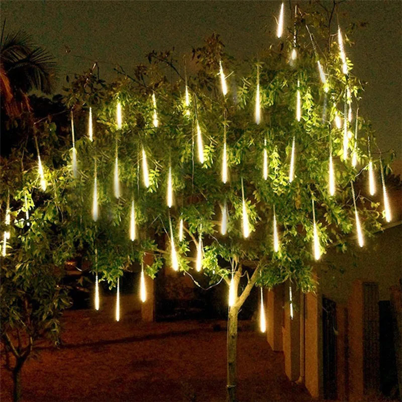 30 см метеоритный дождь светодио дный труб свет AC100-240V EU/US плагин новогодняя елка Фея свет шнура сад Luces decora Рождество
