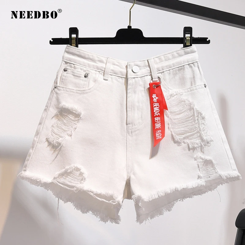 NEEDBO джинсовые шорты женские джинсы Mujer рваные летние для женщин 2019 Свободные
