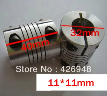 

10pcs 11mm to 11mm Flexible Shaft Coupler 11*11mm Clamp Shaft Coupling Connector,32mm Diameter 40mm length 32x40mm (D32 L40)