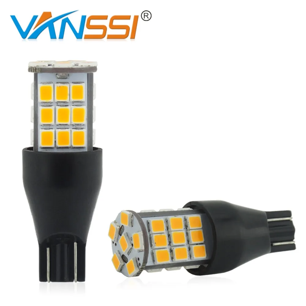

2x W16W WY16W T15 921 912 33SMD 2835 LED Light Bulb Amber Yellow VANSSI