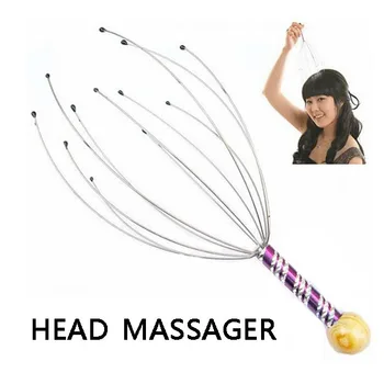 

Good Healthy Metal Head Massager Head Neck Scalp Massages Stress Tension Relief Healthy Tool