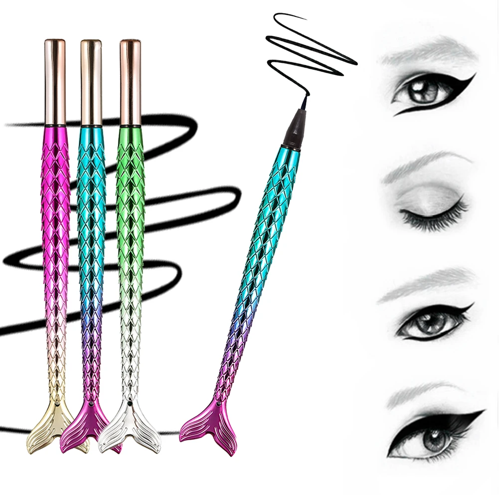

Mermaid Eyeliner Pencil Waterproof Pen Precision Long-lasting Liquid Black Smooth Eye Liner Cosmetic Beauty Make Up Tools