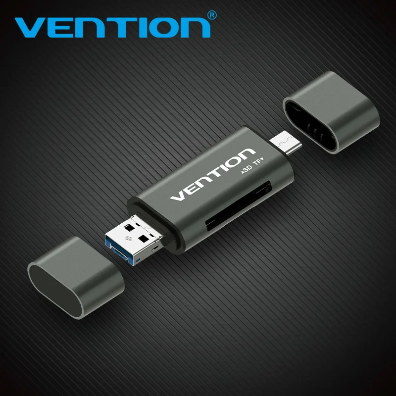 Vention Mini SD OTG card reader USB 3.0 2.0 Micro USB 3.0 2.0 to Type C