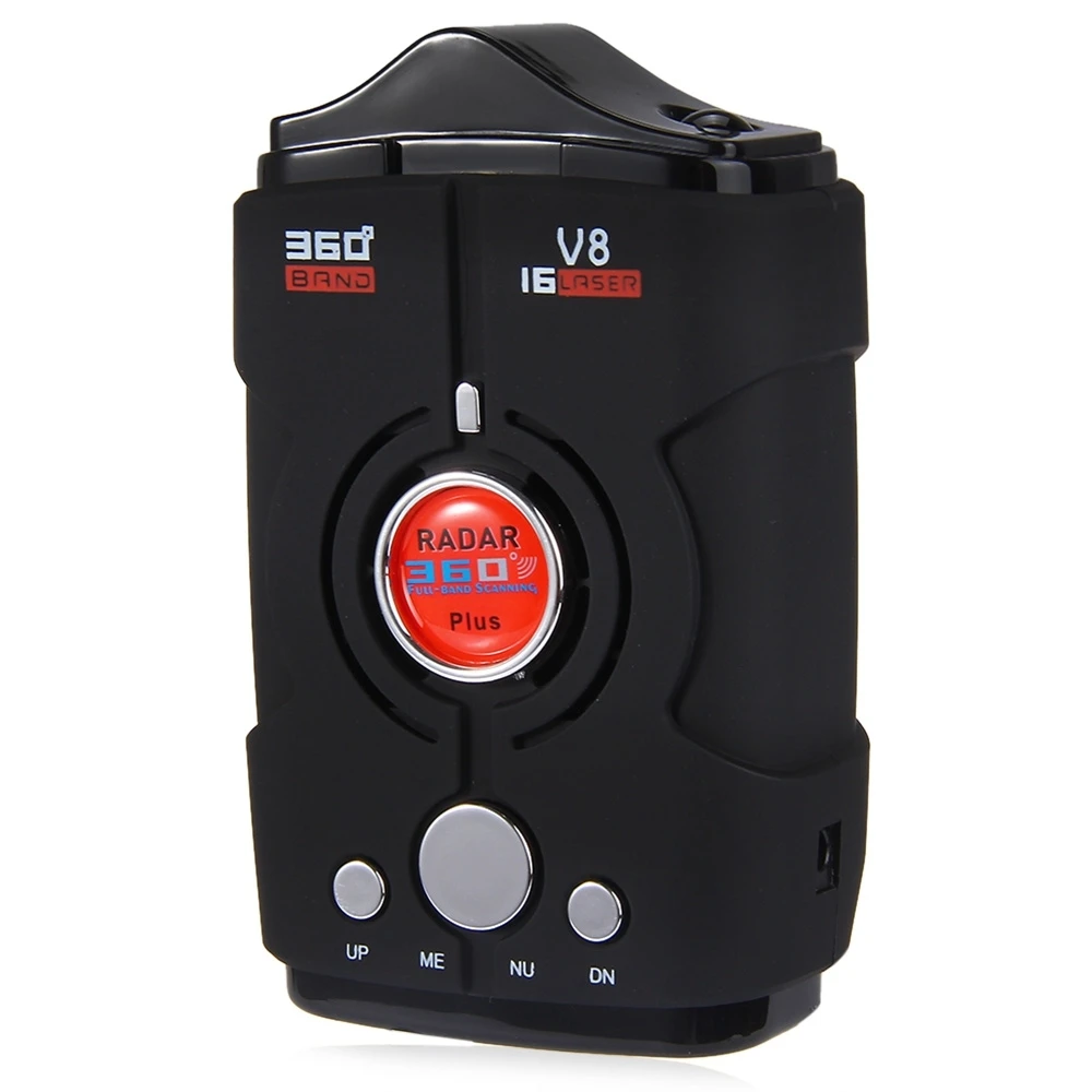 

Universal V8 360 Degrees Radar Detector With 16 Band Scanning LED Car Speed Testing System