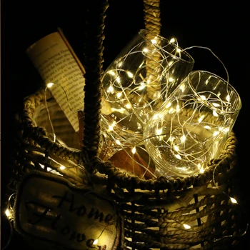 

Waterproof 2/5/10m Silver Wire LED String lights Holiday Fairy lighting Garland For Christmas Tree Wedding Party Decoration
