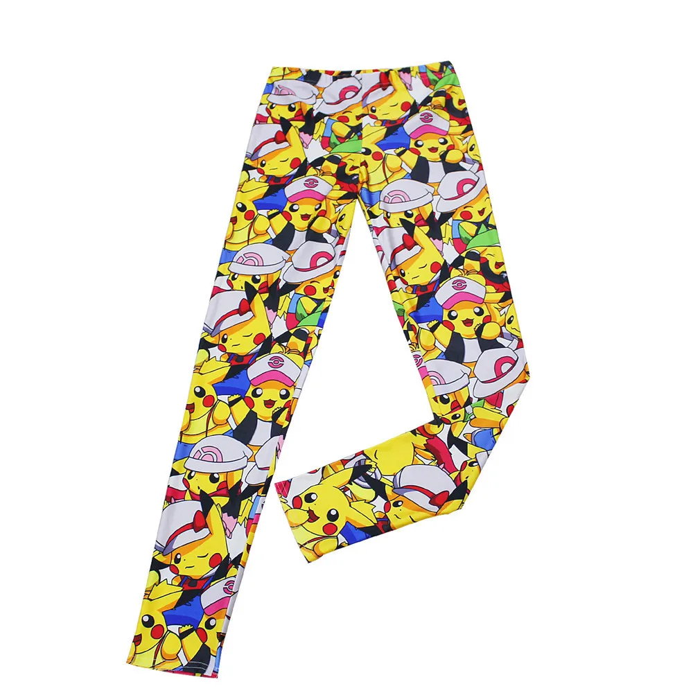 amazon leggings FCCEXIO Simple Cartoon Pokemon GO Designs Gray Female Leggings Spring Casual Women's Stretch Legging Soft Jegging Fitness Legins faux leather leggings