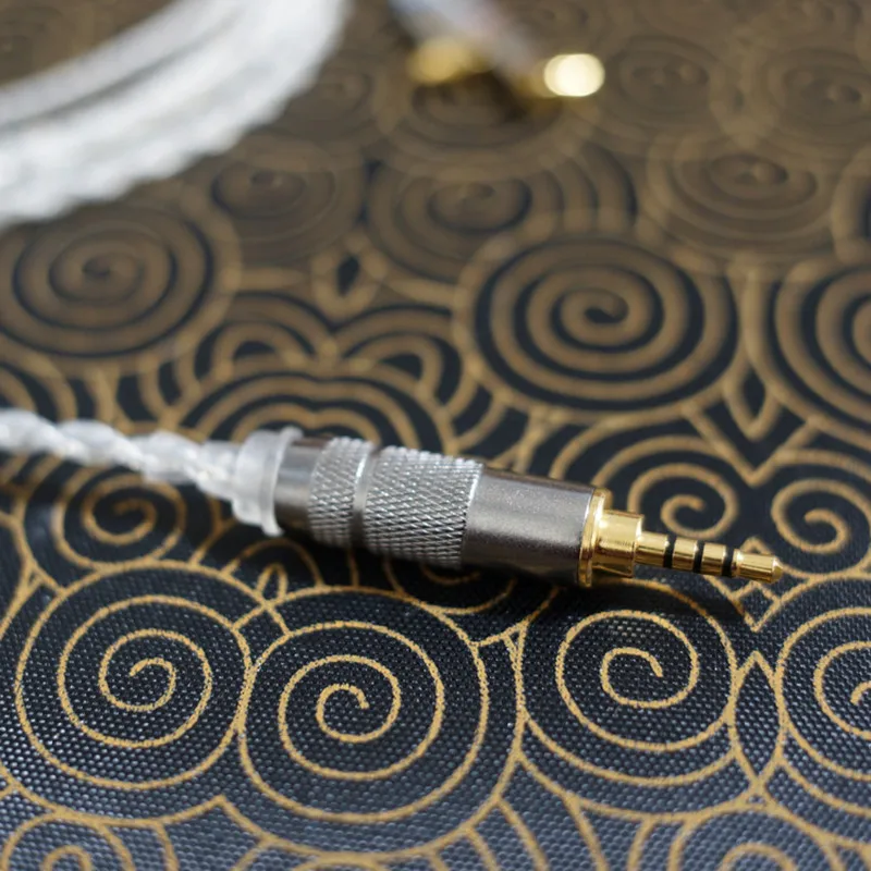 Fone de Ouvido Cabo para F7200 Plug Oxigênio Livre Cobre Prata Chapeado Cabos Mmcx Alta Fidelidade Equilíbrio F4100 F3100 Er4sr Er4xr 2.5mm - 3.5mm 1.2m - Image 5