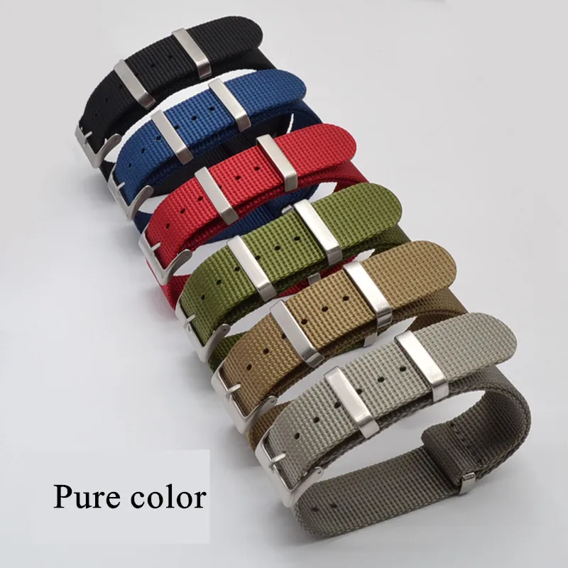 Najtaniej Moda nylonowy pasek do zegarka pasek w barwach nato G10 dla Omega dla IWC sport Watchstrap 007 dla Seiko kolorowa bransoletka 19mm 20mm 21mm 22mm