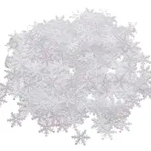 2 упаковки 600 шт белые снежинки украшения Рождественский Свадебный на день рождения праздничный вечерние украшения