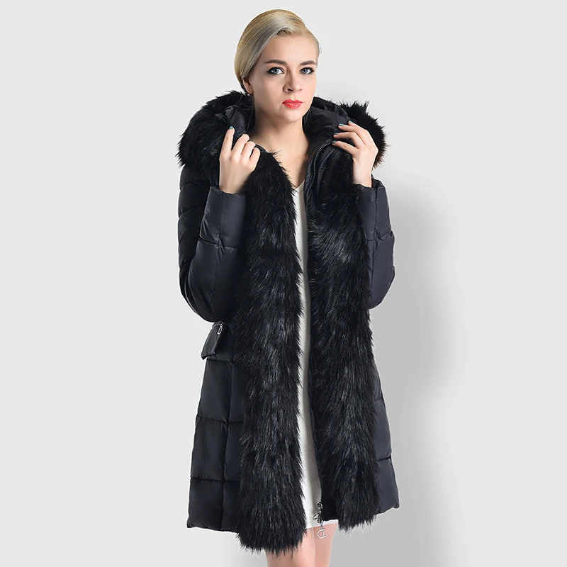 Green Hiver 2018 Veste En Vers Bio Col Fausse Trois Parka Le Grand Bas army Couleurs Épaississement Manteau Et Black Coton Femmes Fourrure Haute Qualité khaki Pour EErwvqfS