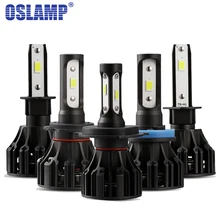 Oslamp T5 H4 светодиодный фар H7 H11 H1 H3 УДАРА фишек 8000lm 72 Вт 6500 К автомобиля спереди лампы погружения дальнего света Противотуманные лампы все-в-одном DC 12 В