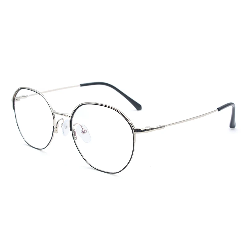 Reven Jate 80115, полная оправа, металлический сплав, оправа для очков для мужчин и женщин, оптические очки, оправа для очков, 4 цвета - Цвет оправы: Black Silver