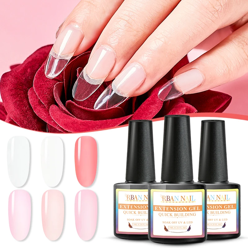 

RBAN NAIL 7ml Nail Extensions Builder Primer Manicure Set Base Top Gel Semi permanent UV Gel Nail Polish Gellak Nail Art lacqu