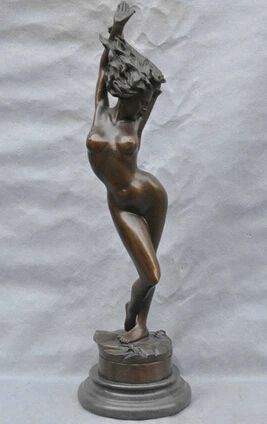 

0 Bronze Striptease Girl Naked Female Women Sexy Wonderful Sculpture Statue