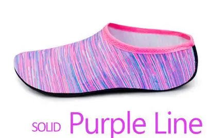 Пляжная летняя Уличная обувь унисекс для плавания, серфинга, Аква обувь кожаные носки мягкие Нескользящие кроссовки для занятий йогой на плоской подошве - Цвет: Фиолетовый