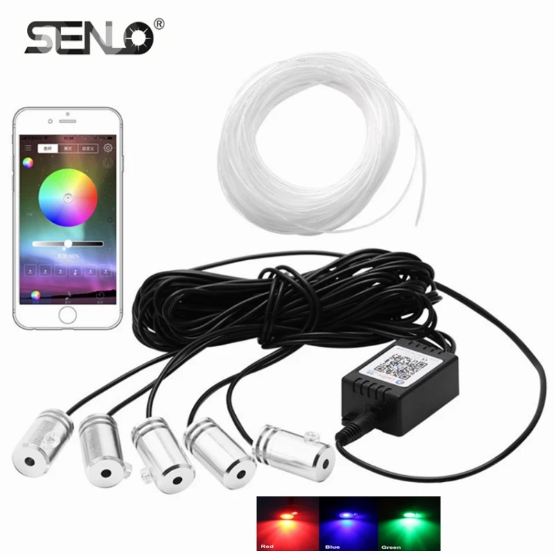 

LED Lighting Car RGB Color Changing Light Guide Fiber Cold Light LED PMMA Plate Acrylic Light Strip Decorative Lamp High Quality