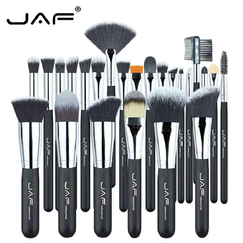 

JAF 24pcs Makeup Brushes Set Powder Foundation Eyeshadow Eyeliner Lip Cosmetic High Quality Soft Taklon Hair Professional Brush